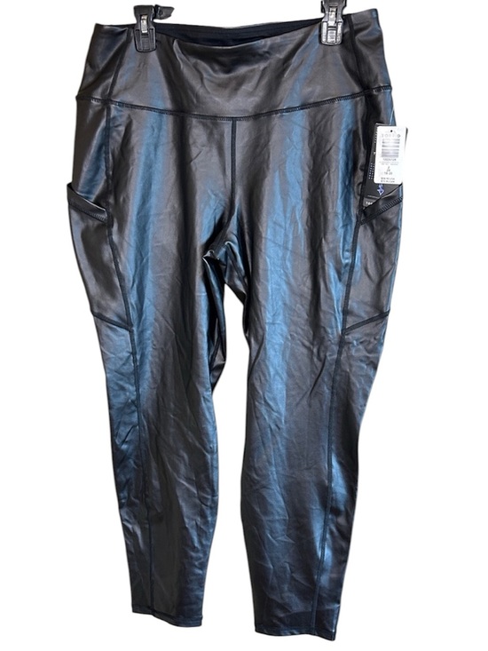 torrid Pants - NWT Torrid Black Faux Leather Coated Active Leggings size 2X 18-20